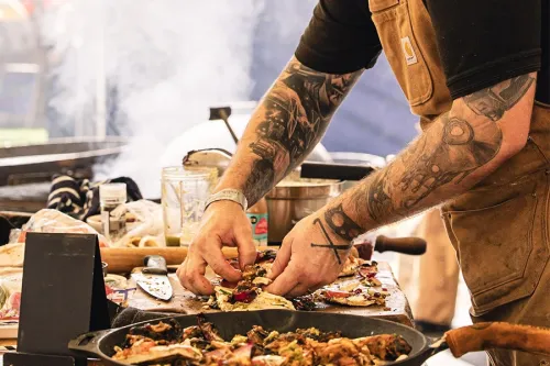 cooking on the stage